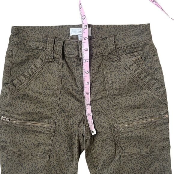 Joie Park Skinny Leopard Green Moto Cargo Ankle Fit Skinny Jeans Size 25 - Picture 12 of 16